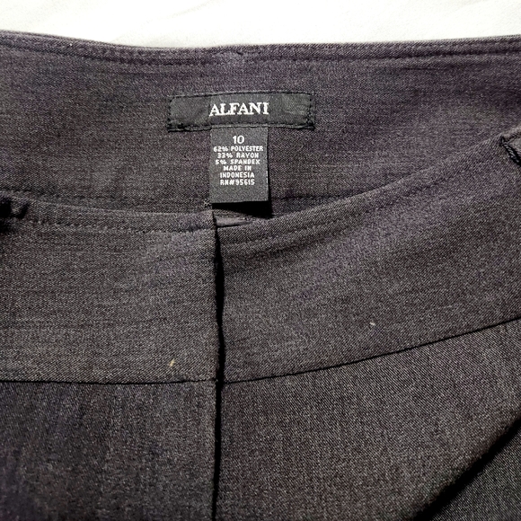 ALFANI SIZE 10 TALL GRAY WORK DRESS PANTS TUMMY CONTROL - Picture 4 of 5